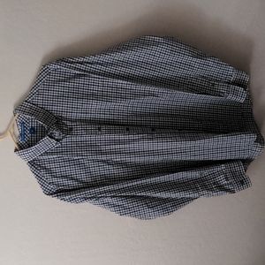 Men's button up shirt size Medium.  Dark and light gray checks.